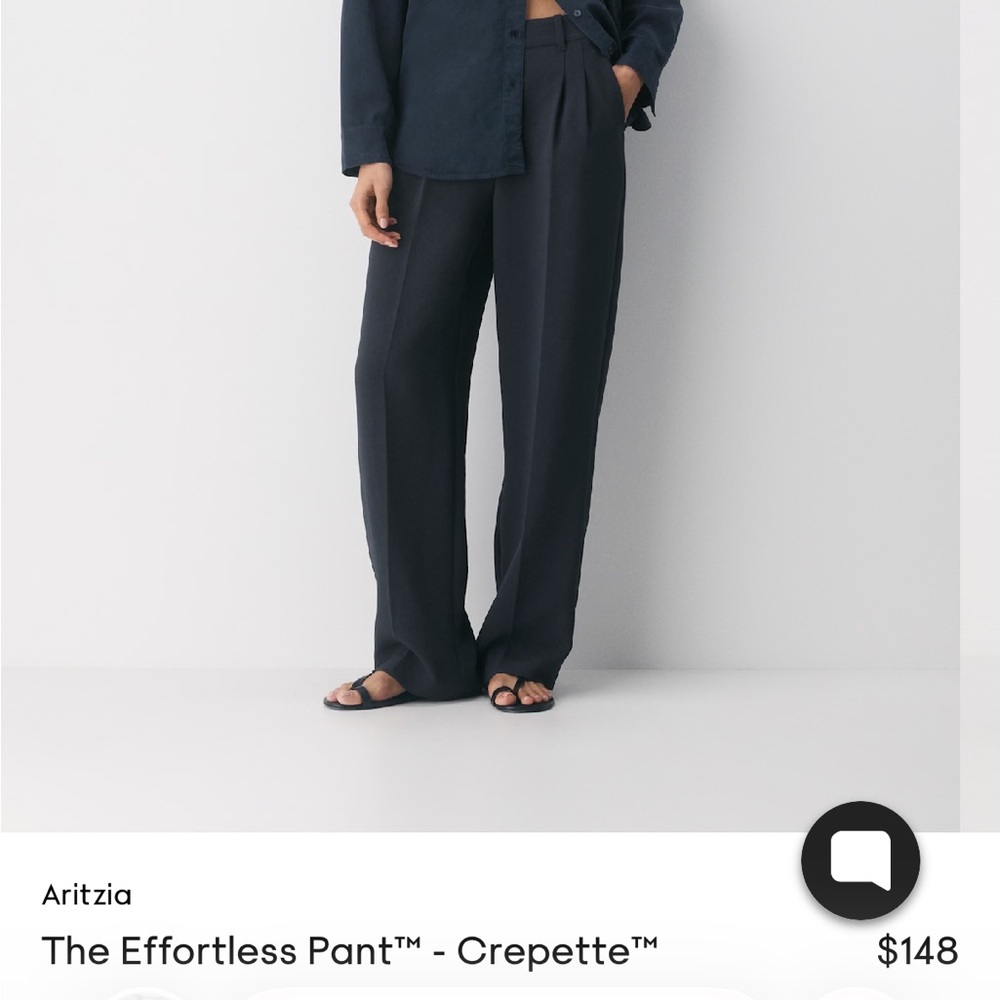 Aritzia Effortless Navy Pants